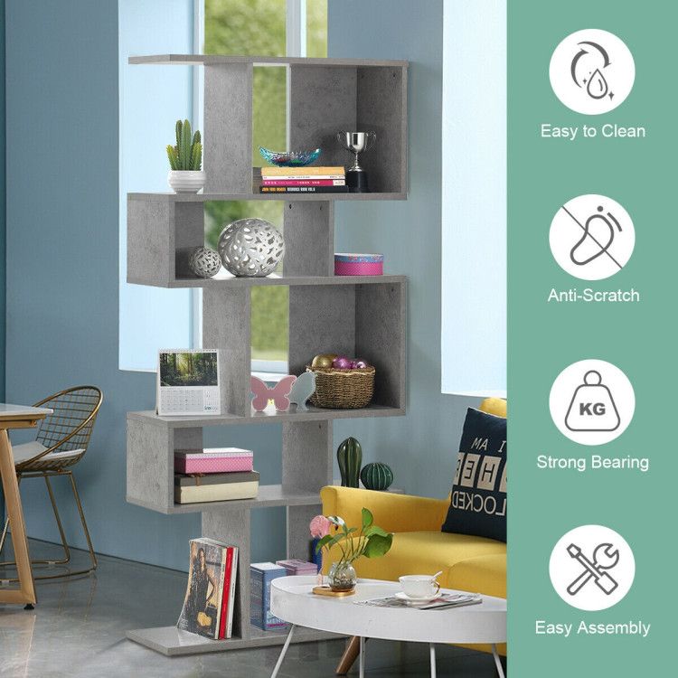 5 Cubes Ladder Shelf Corner Bookshelf Display Rack Bookcase - 7DAY'S