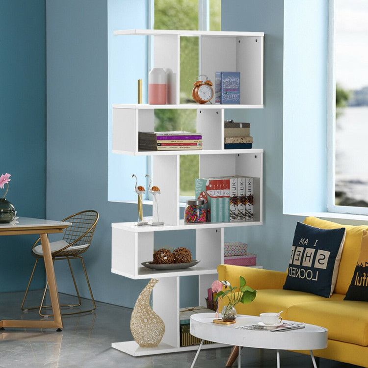 5 Cubes Ladder Shelf Corner Bookshelf Display Rack Bookcase - 7DAY'S