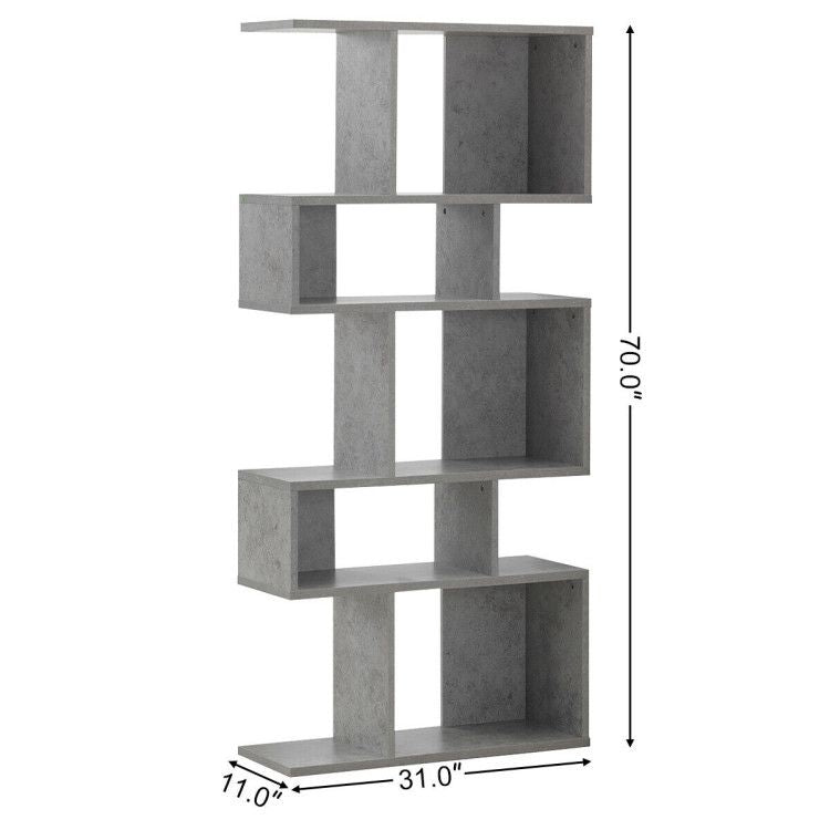 5 Cubes Ladder Shelf Corner Bookshelf Display Rack Bookcase - 7DAY'S