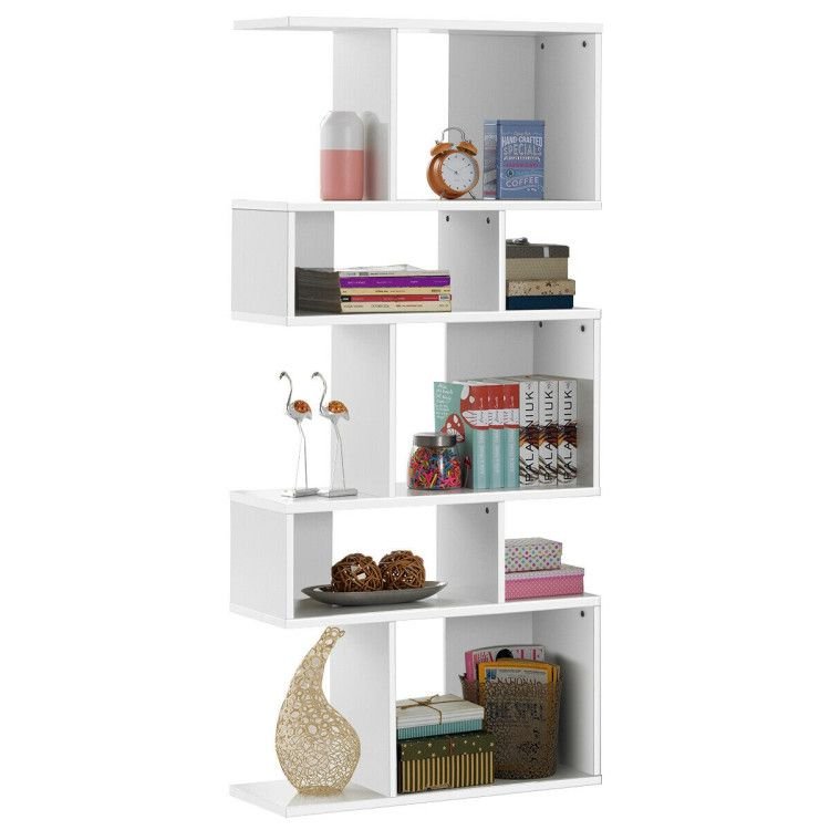 5 Cubes Ladder Shelf Corner Bookshelf Display Rack Bookcase - 7DAY'S