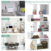 5 Cubes Ladder Shelf Corner Bookshelf Display Rack Bookcase - 7DAY'S