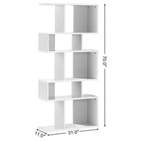 5 Cubes Ladder Shelf Corner Bookshelf Display Rack Bookcase - 7DAY'S