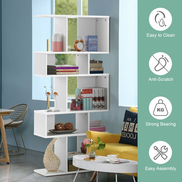 5 Cubes Ladder Shelf Corner Bookshelf Display Rack Bookcase - 7DAY'S