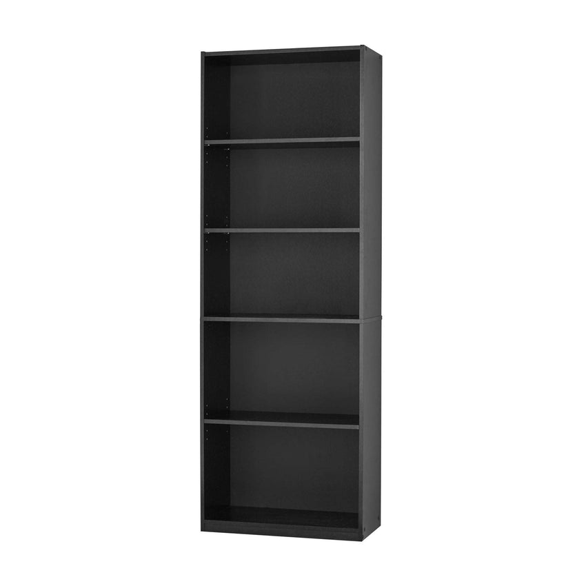 5 - Shelf Bookcase with Adjustable Shelves, White - 7DAY'S