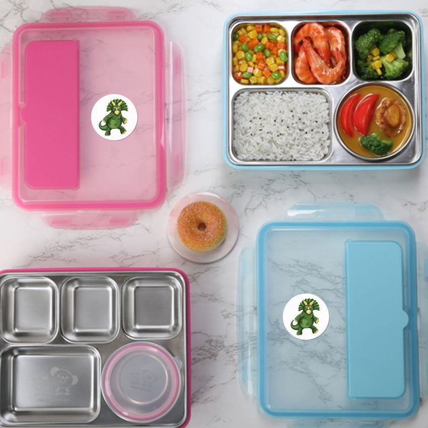 500pcs/roll Round Dinosaur Stickers for Kids Teacher Reward Stickers School Supplies Animal Incentive Roll Sticker - 7DAY'S