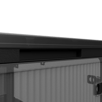 506QT 4 - Pack Transparent Stackable Storage Bins with 5 Doors to Open with Wheels, Folding Plastic Craft Containers Large Closet Organizers Box for Bedrooms Living Rooms Study Kids' Toys, Black - 7DAY'S