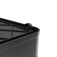 506QT 4 - Pack Transparent Stackable Storage Bins with 5 Doors to Open with Wheels, Folding Plastic Craft Containers Large Closet Organizers Box for Bedrooms Living Rooms Study Kids' Toys, Black - 7DAY'S