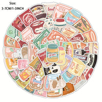 50pcs Delicious Snack Kawaii Stickers Roblox For Beautifying Table Notebook Piggy Bank Car Wallet Refrigerator Luggage Stickers Mobile Phone Laptop Marking Decoration DIY Toys - 7DAY'S