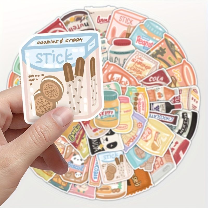 50pcs Delicious Snack Kawaii Stickers Roblox For Beautifying Table Notebook Piggy Bank Car Wallet Refrigerator Luggage Stickers Mobile Phone Laptop Marking Decoration DIY Toys - 7DAY'S