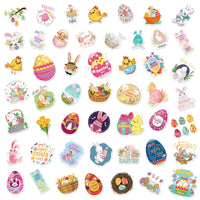 50pcs/roll Easter Day Bunny Rabbit Stickers Roll; Cute Happy Easter Stickers For Kids Children Card Scrapbooking; Easter Art Craft; Easter Gift; Party Favours Decorations; Easter Basket Stuffers - 7DAY'S