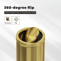 30L/8GAL Gold Brass Kitchen Trash Can,Tall Commercial Garbage can,Large Capacity FILP lid Trash can for Kitchen,Shopping mall,Elevator gate,Airport, Hotel,Commercial (Gold)