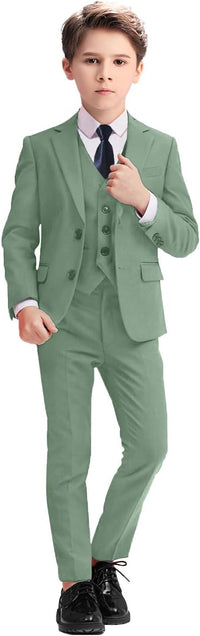 Boys Suits 5 Piece Slim Fit Suit for Kids Formal Ring Bearer Suits
