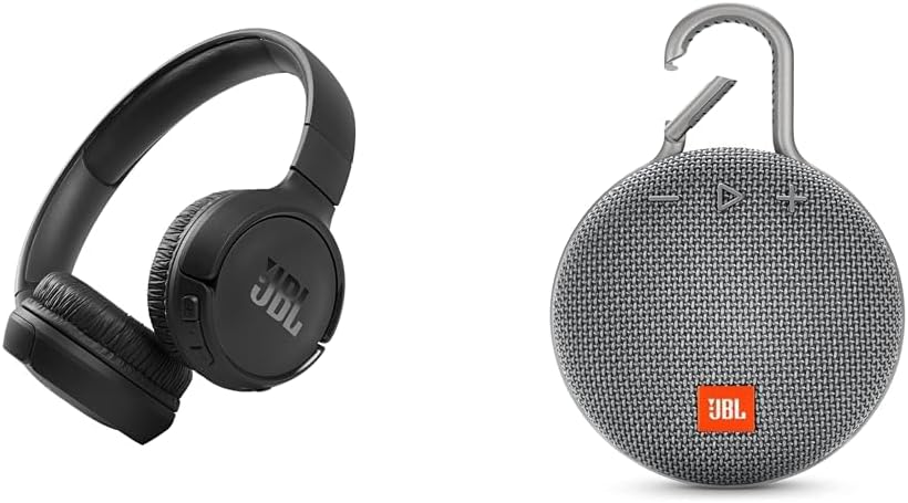 JBL Tune 510BT - Bluetooth headphones with up to 40 hours battery, microphone for call, foldable and comfortable, Android and iOs compatible (Black)