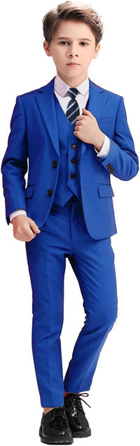 Boys Suits 5 Piece Slim Fit Suit for Kids Formal Ring Bearer Suits
