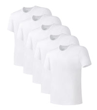 DAVID ARCHY Men's Undershirt Bamboo Rayon Moisture-Wicking Crewneck T-Shirts Stretch Tees for Men, 3 or 5 Pack