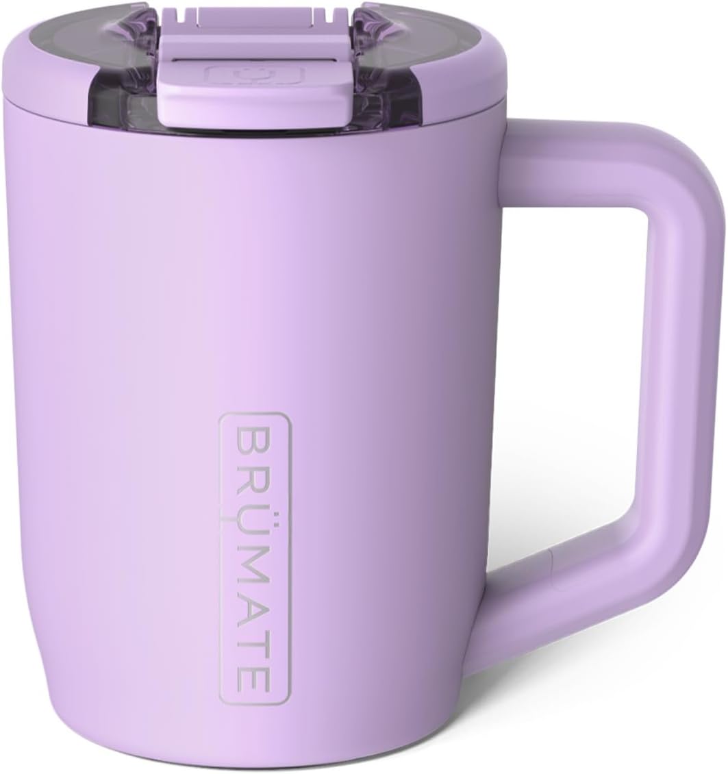 BrüMate Müv - 15oz 100% Leak Proof Insulated Coffee Mug with Handle & Lid - Stainless Steel Coffee Travel Mug - Double Walled Coffee Cup (Sage)