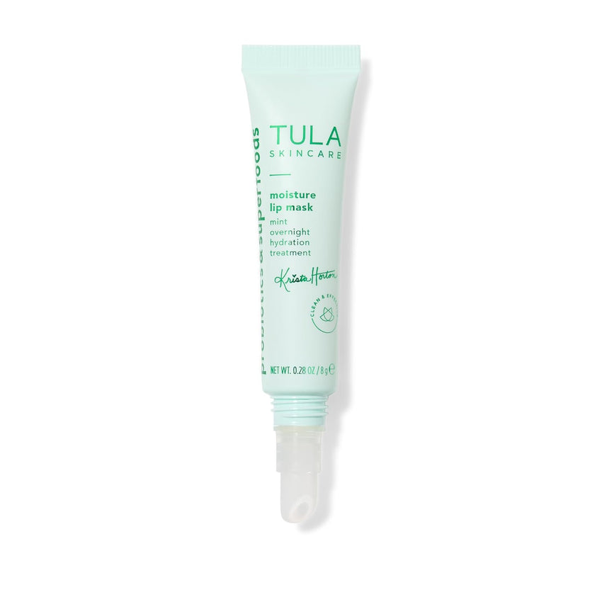 TULA Skin Care Kirsta Horton Moisture Lip Mask - Peptides, Hyaluronic Acid, Vitamin E & Mint Oil deeply Nourish & Hydrate lips, 0.28 oz.