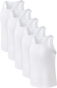 DAVID ARCHY Men's Tank Top Bamboo Rayon Undershirts Tank Shirt Moisture-Wicking A-Shirt for Men, 3 or 5 Pack