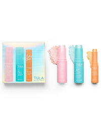 TULA Skin Care Eye Balm Extravaganza - Dark Circle Under Eye Treatment, Instantly Hydrate and Brighten Undereye Area & Leave the Ultimate Glow, 3-Piece Kit