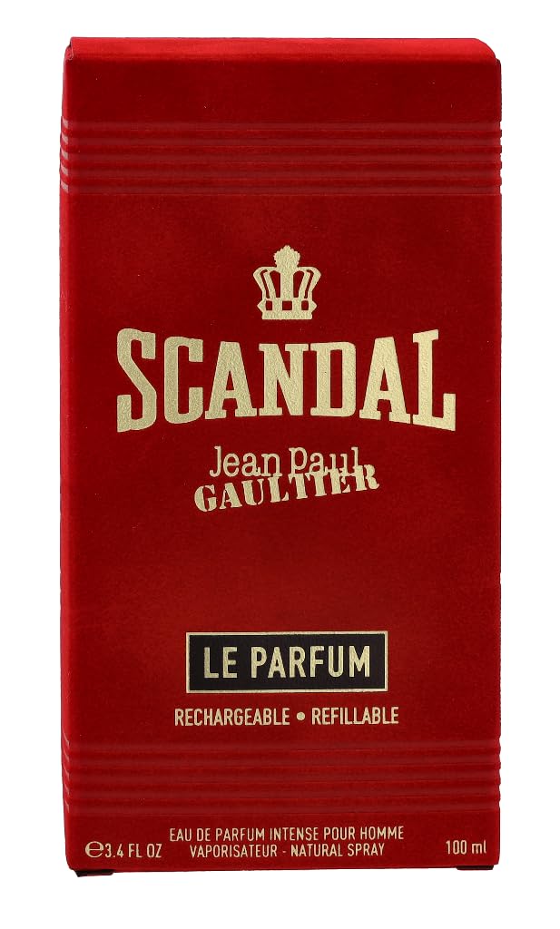 Jean Paul Gaultier Scandal Le Eau de Parfum Intense Refillable Spray for Men, 3.4 Ounce