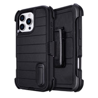 for Phone Case iPhone 16 Pro Case Black with Belt Clip Heavy Duty Holster for Shockproof Cases,3 Layers of Sturdy,Military Grade Defender Cover for iPhone 16 Pro Cases Black 6.3 Inch