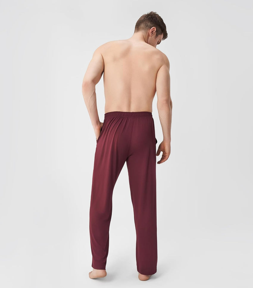 DAVID ARCHY Men's Pajama Pants Cotton Comfy Sleep Bottoms, Lightweight Lounge Pants with Pockets Soft Sleepwear PJs, 2 Pack