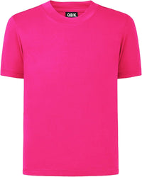 QBK 2T to Youth Neon Shirt Kids UPF 50+ Dry Fit Athletic Short Sleeve Rash Guard T Shirts for Boys Girls Sports Undershirt