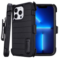 for Phone Case iPhone 13 Pro Max Case Black with Belt Clip Heavy Duty Holster for Shockproof Cases,3 Layers of Sturdy,Military Grade Defender Cover for iPhone 13 Pro Max Cases Black 6.7 Inch