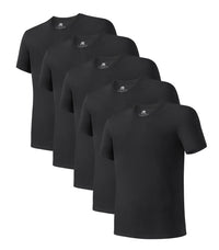 DAVID ARCHY Men's Undershirt Bamboo Rayon Moisture-Wicking Crewneck T-Shirts Stretch Tees for Men, 3 or 5 Pack