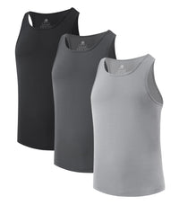 DAVID ARCHY Men's Tank Top Undershirt Micro Modal Undershirts Moisture-Wicking Tank A-Shirt for Men, 3-Pack