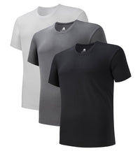 DAVID ARCHY Men's Undershirts Micro Modal Ultra Soft T-Shirts Stretch Moisture-Wicking Crewneck/V-Neck Tees for Men, 3-Pack
