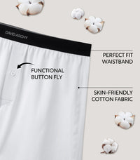 DAVID ARCHY Combed Cotton Boxers for Men Soft Underwear Mens Boxers Knit Boxer Shorts for Men Pack