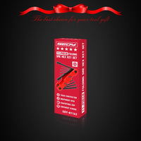 SEDY 32-Piece Hex Key Wrench Set, Metric and SAE Allen Wrenches (0.028-3/8 inch, 0.7-10 mm) L Shape Allen Keys, Chrome Vanadium Steelwith 2x Extension Handle