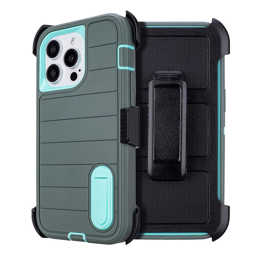 for Phone Case iPhone 15 Pro Max Case Black with Belt Clip Heavy Duty Holster for Shockproof Cases,3 Layers of Sturdy,Military Grade Defender Cover for iPhone 15 Pro Max Cases Black 6.7 Inch