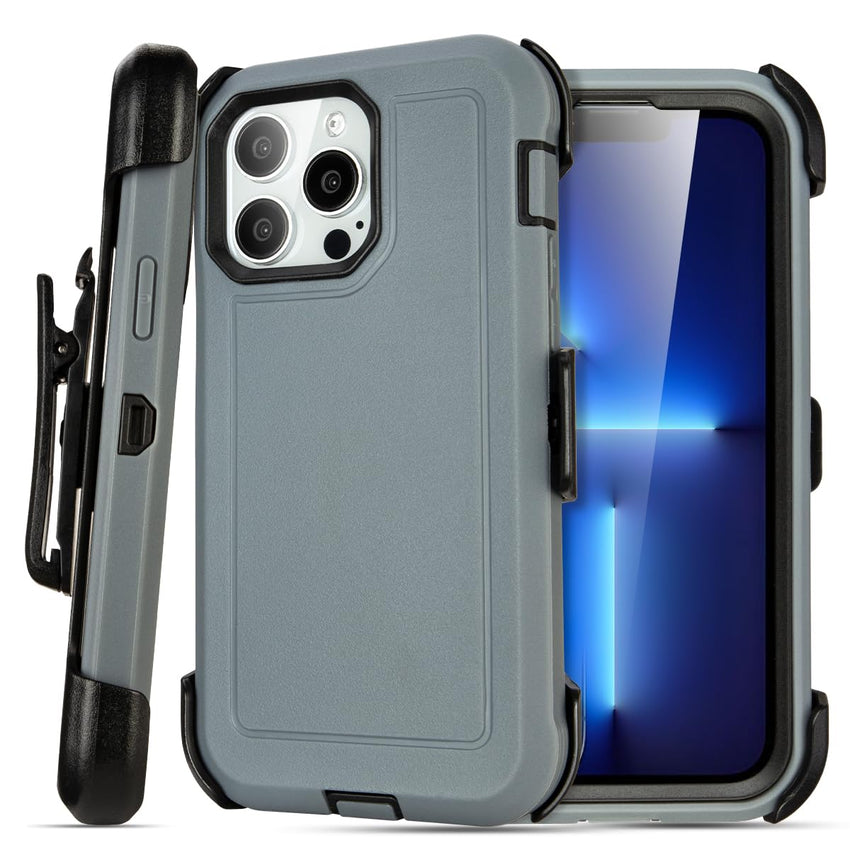 for Black iPhone 15 Case with Belt Clip, Shockproof Heavy Duty Rugged, 3 Layers of Sturdy,Anti-Drop, Military-Grade Defender Cover for iPhone 15 Case Black