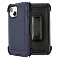 Shockproof Case for iPhone 16 Plus, Heavy Duty, Anti-Drop, 3 Layers, Grey with Belt Clip
