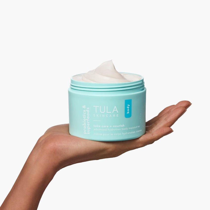TULA Skin Care Take Care + Nourish - Advanced Hydration Body Moisturizer, Non-Greasy, Contains Vitamin C & Yuku to Improve Skin Tone & Texture, 8.1 oz.