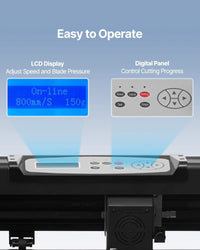 VEVOR 34inches Vinyl Cutter Machine, Bluetooth Cutting Plotter Machine, 400in/10m Accuracy Steel Roller Shaft Adjustable Speed Force, SignMaster Tool Kit for Sign Making Windows & Mobile