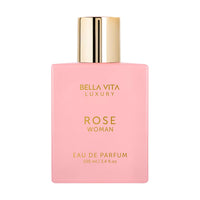 BellaVita Luxury ROSE Perfume for Women (100ml) | Floral, Oriental & Sweet Fragrance | Notes: Amber, Vanilla, Black Currant, Rose, Jasmine | Premium French Floral Fragrance