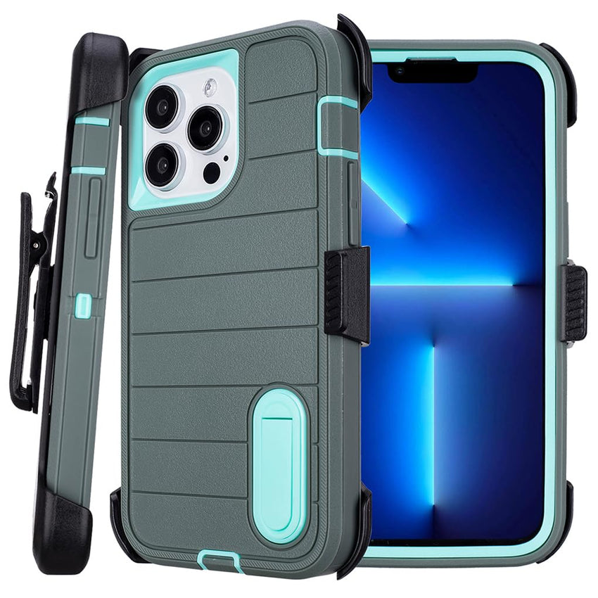 for Phone Case iPhone 13 Pro Max Case Black with Belt Clip Heavy Duty Holster for Shockproof Cases,3 Layers of Sturdy,Military Grade Defender Cover for iPhone 13 Pro Max Cases Black 6.7 Inch