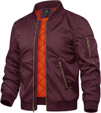 7DAY'S Men's Jackets-Bomber Jacket Fall Winter Warm Windbreaker Full Zip Casual Padded Coats