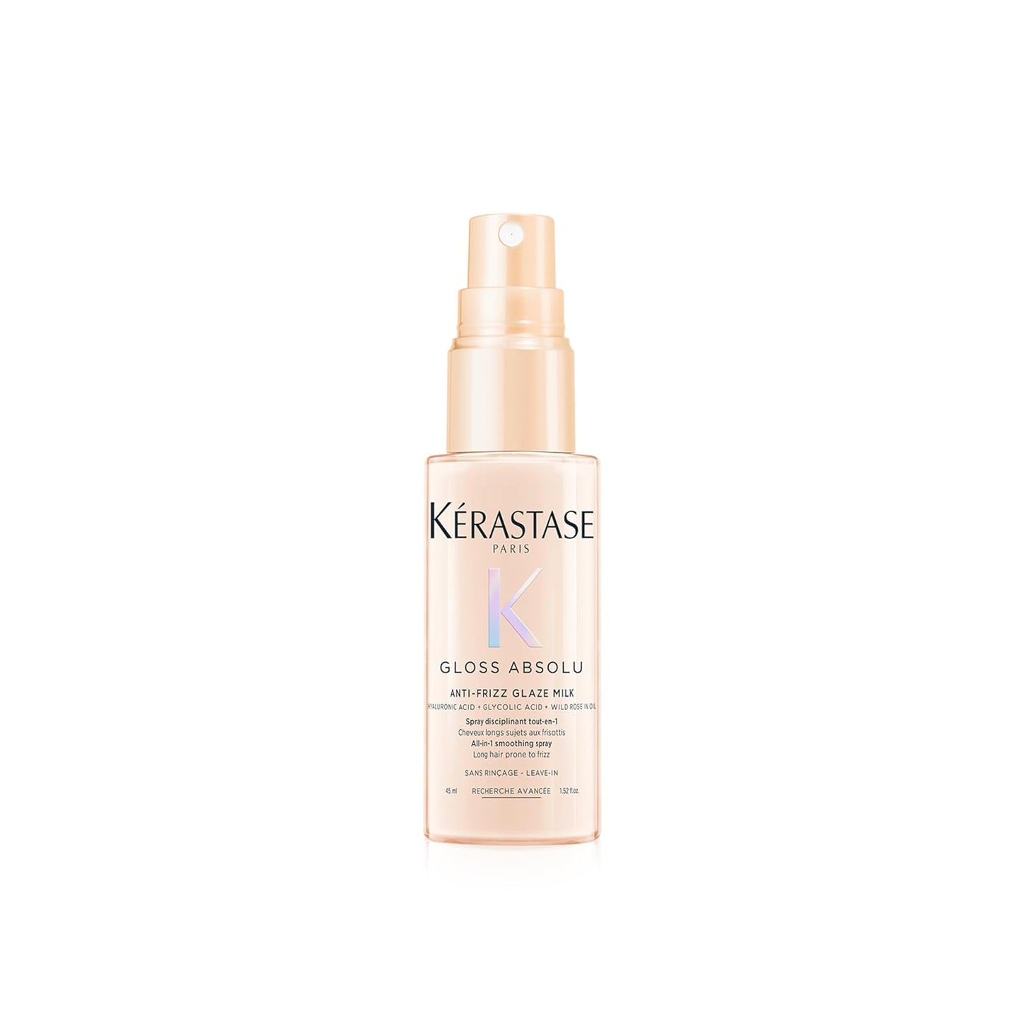 Kerastase Gloss Absolu Anti-Frizz Glaze Milk - Instantly Detangles, Hydrates & Smooths, Eases Blow-Dry, Absorbs Frizz & Fly-Aways, Protects from Heat & Humidity, For Long Hair