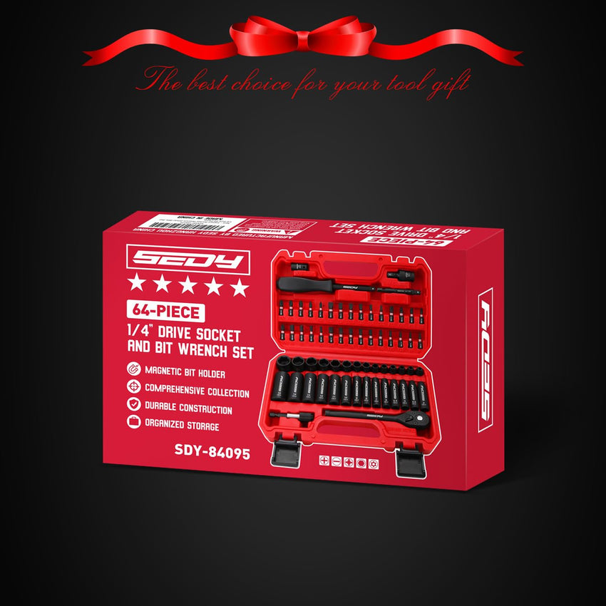 29-Piece 1/2" Drive Impact Socket Set, SAE (3/8 to 1 inch) and Metric (10-24mm) Sizes with Extension Bars Standard Deep Socket Set CR-V Material High Durability Impact Wrench