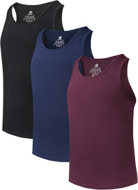 DAVID ARCHY Men's Tank Top Bamboo Rayon Undershirts Tank Shirt Moisture-Wicking A-Shirt for Men, 3 or 5 Pack