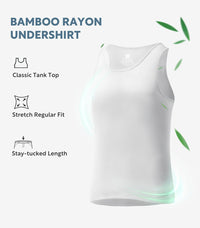 DAVID ARCHY Men's Tank Top Bamboo Rayon Undershirts Tank Shirt Moisture-Wicking A-Shirt for Men, 3 or 5 Pack