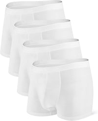 DAVID ARCHY Men's Underwear Ultra Soft Modal Dual Pouch Trunks Ball Pouch Bulge Enhancing Boxer Briefs for Men 3 or 4 Pack