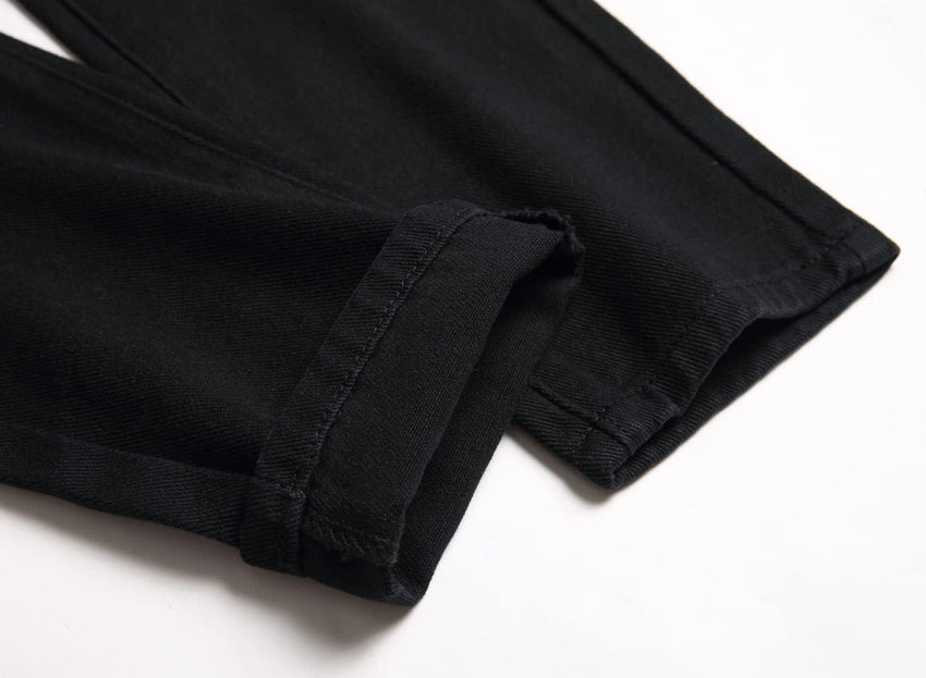 Boy's Skinny Fit Ripped Destroyed Distressed Stretch Slim Jeans Pants