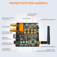 1Mii HiFi Bluetooth 5.3 Music Receiver for Home Stereo with LDAC, Bluetooth Audio Adapter with Audiophile DAC aptX HD, RCA Optical Output for AV Receiver or Stereo Amplifier - DS200Pro