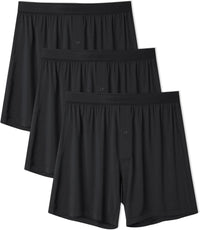 DAVID ARCHY Ultra Soft Modal Underwear Mens Boxer Shorts Loose Breathable Boxers for Men Pack