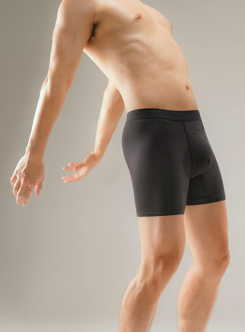 DAVID ARCHY Mens Underwear Cotton Boxer Briefs with Pouch Ultra Moisture Wicking Breathable Soft with Horizontal Fly 3 Pack